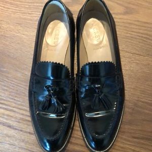 Black j crew loafers
